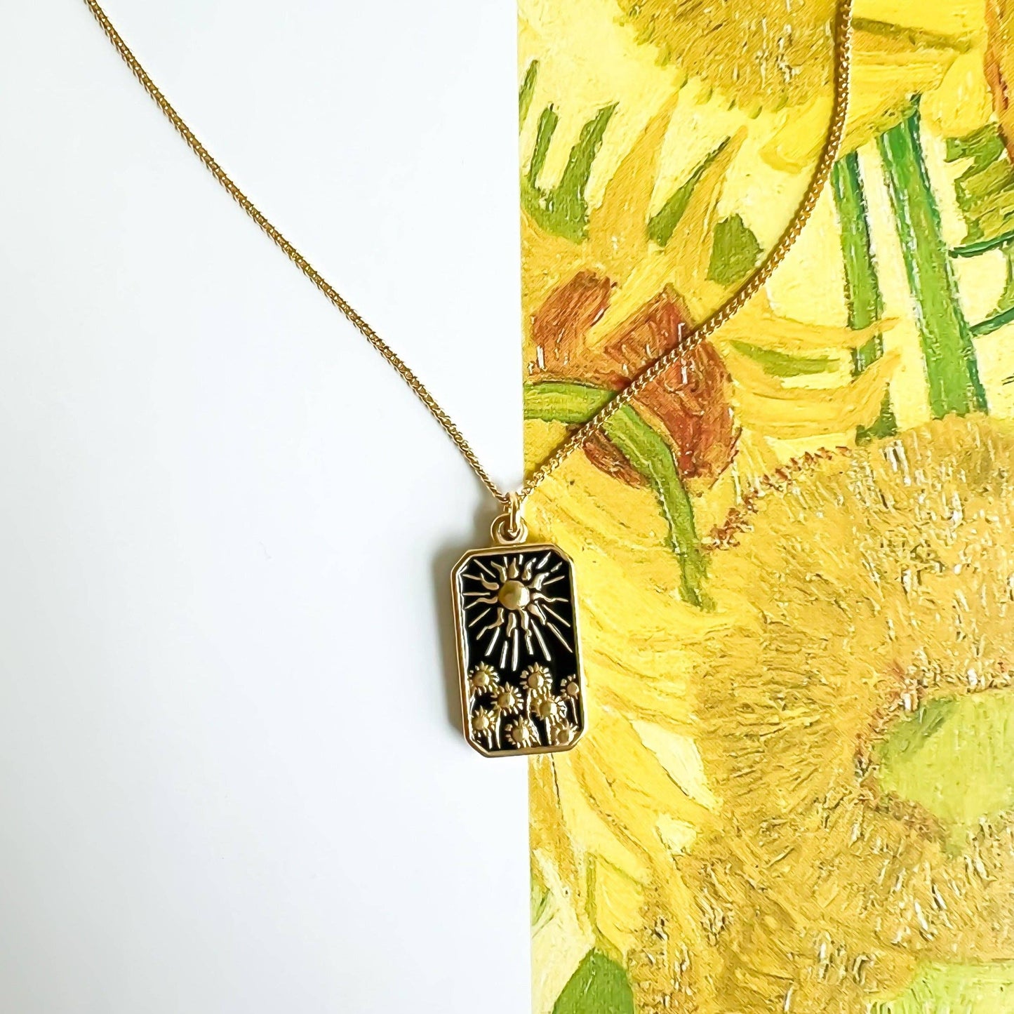 Van Gogh Sunflower Necklace