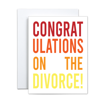 Copper & Print - Congratulations Divorce Greeting