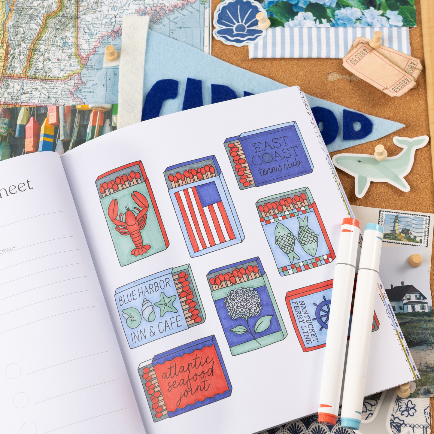 Coastal Americana Coloring Book- Elyse Breanne Design