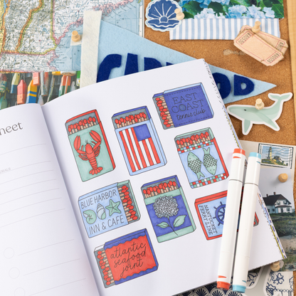 Coastal Americana Coloring Book- Elyse Breanne Design