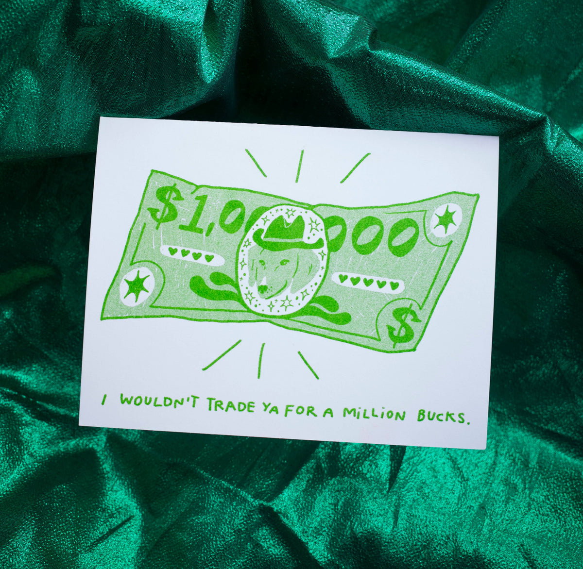 A Million Bucks greeting card- Alex Luciano