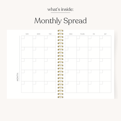 Coastal Patchwork Undated Planner: 8.5x11- Elyse Breanne Design