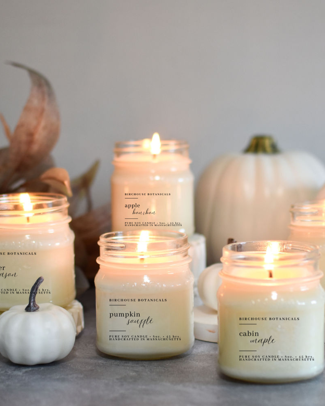 Pumpkin Soufflé 8 oz. Soy Candle -Birchouse Botanicals
