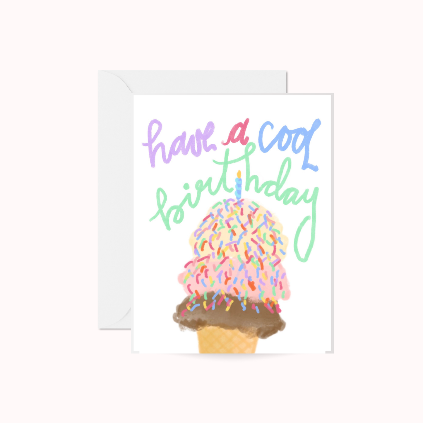 Ice Cream Birthday Greeting Card
