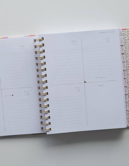 2026 Hardcover Planner, Magenta Squiggle