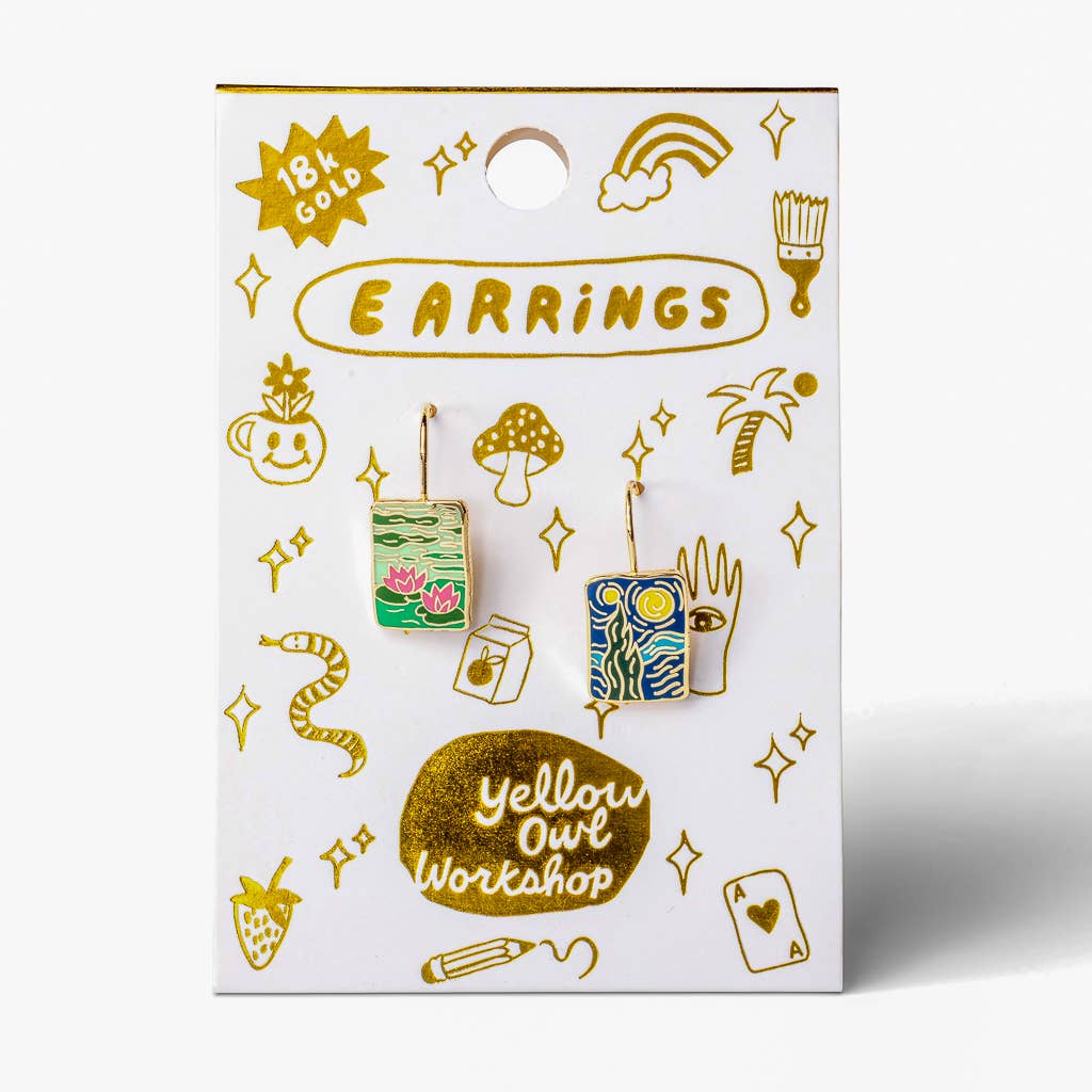Impressionists Enamel Earrings