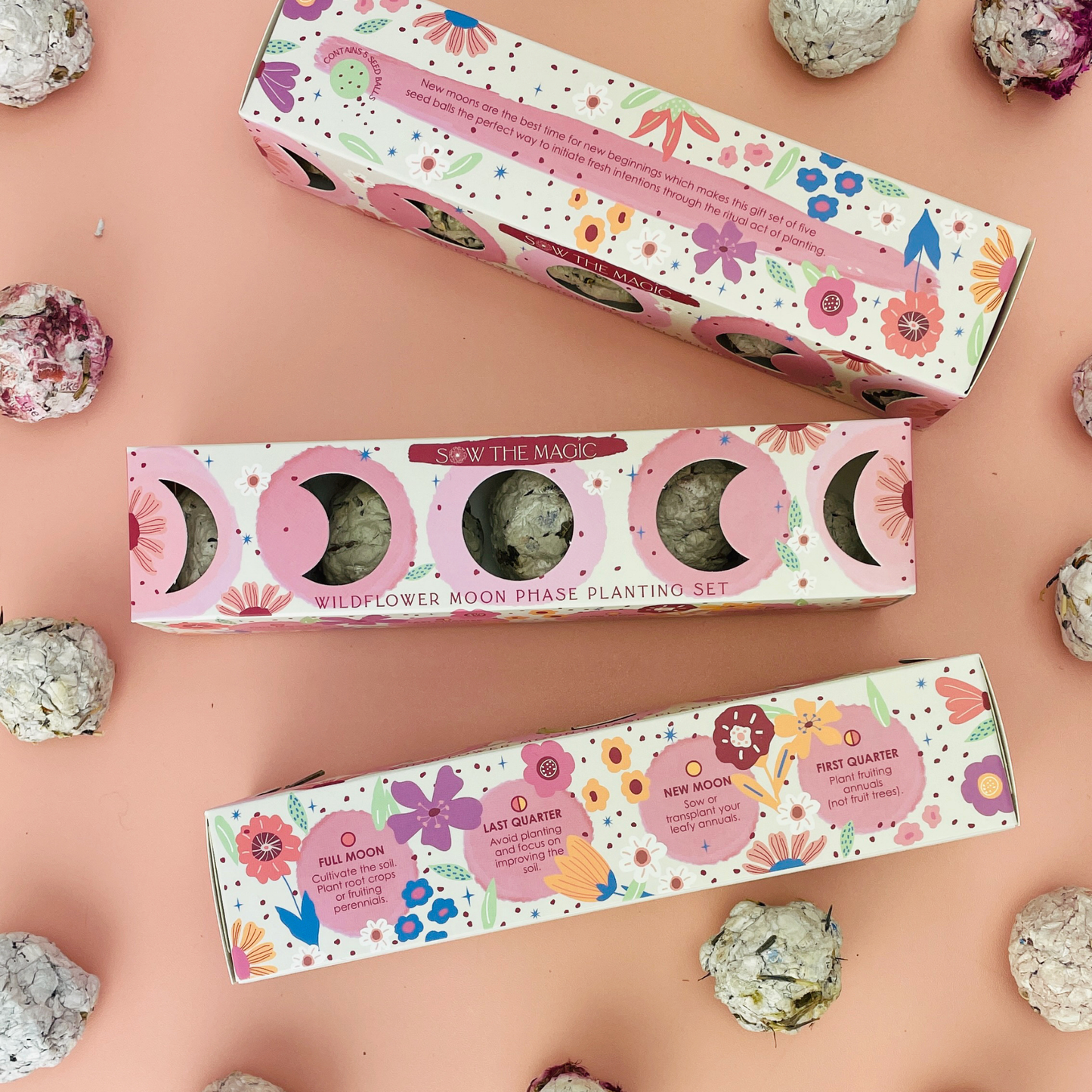 Moon Phase Wildflower Seed Planting Set - Sow the Magic