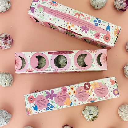 Moon Phase Wildflower Seed Planting Set - Sow the Magic