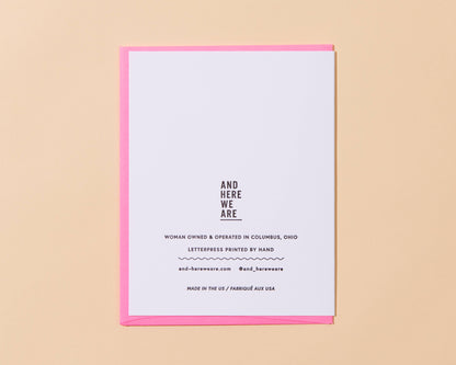 Letterpress Mother's Day Card—Stand Up (Protest, Politics)