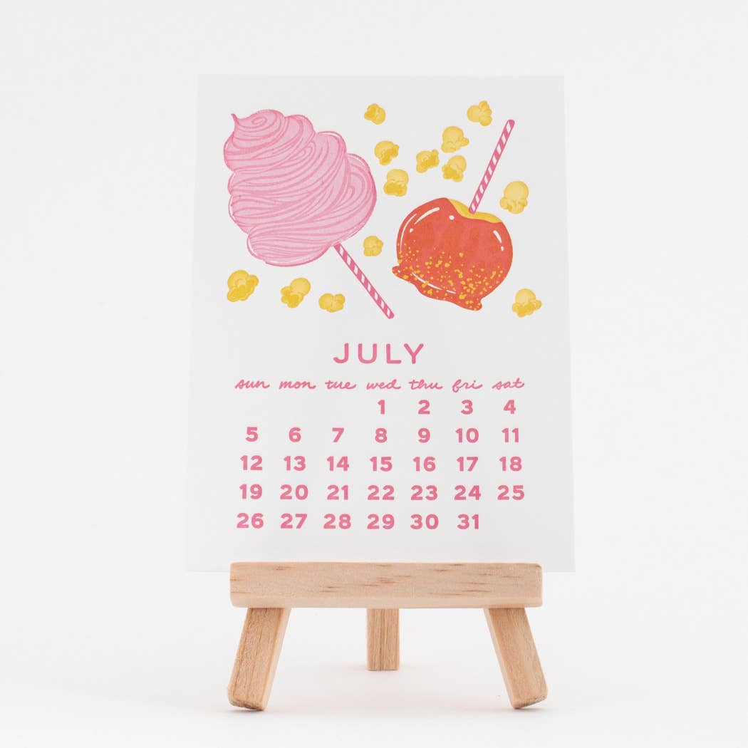 2026 Sweet Treats Letterpress Desk Calendar
