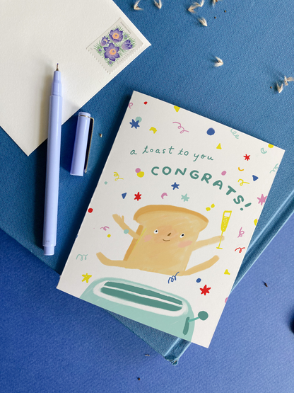 Toast  Congratulations Card