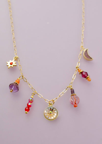 Jill Makes - Pearl Zodiac Fire Sign Necklace