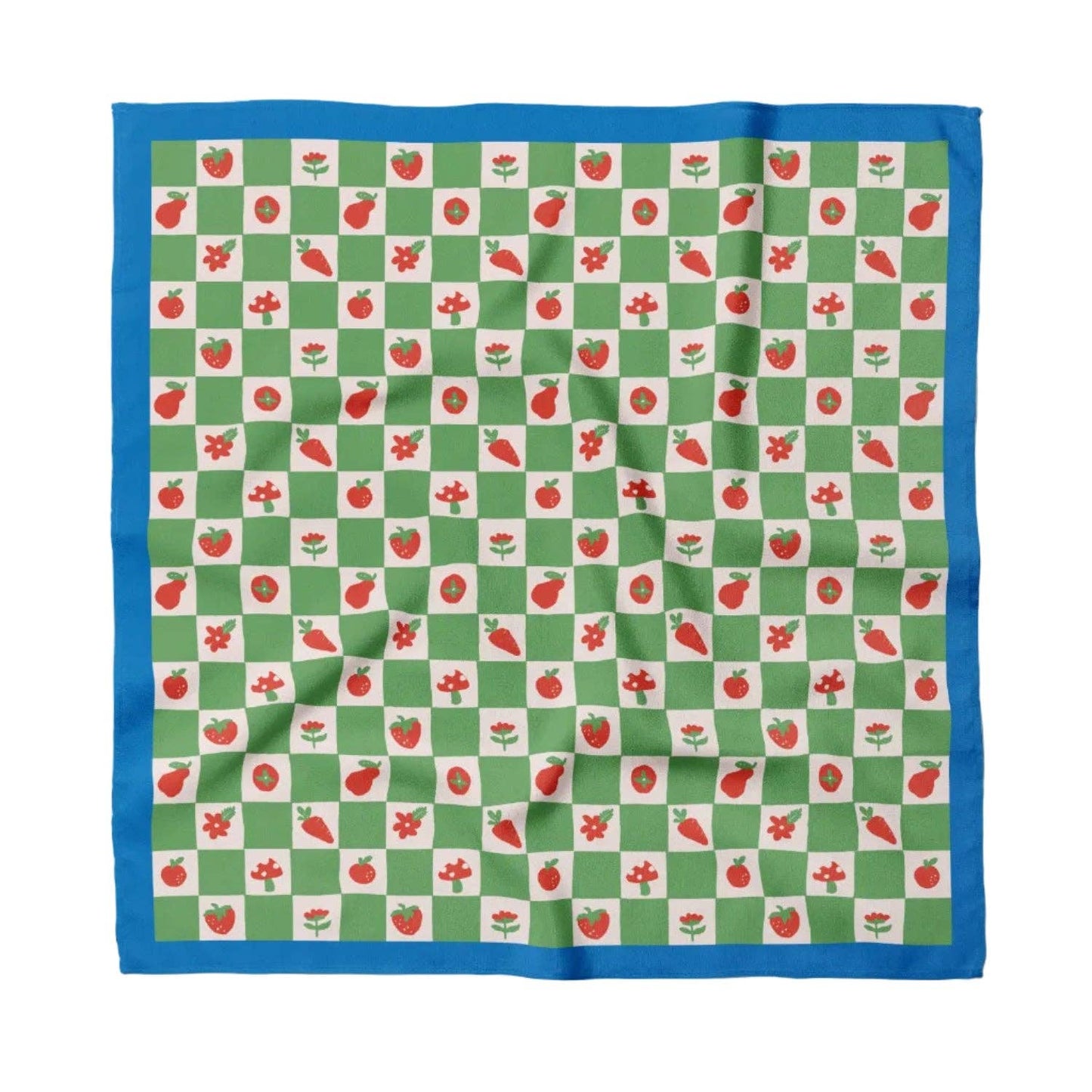 Green Checkers Cotton Bandana