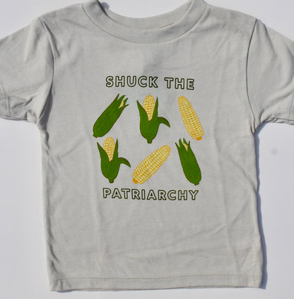 Shuck the Patriarchy Corn Toddler Tee