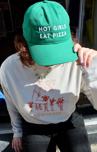 Hot Girls Eat Pizza Baseball Hat