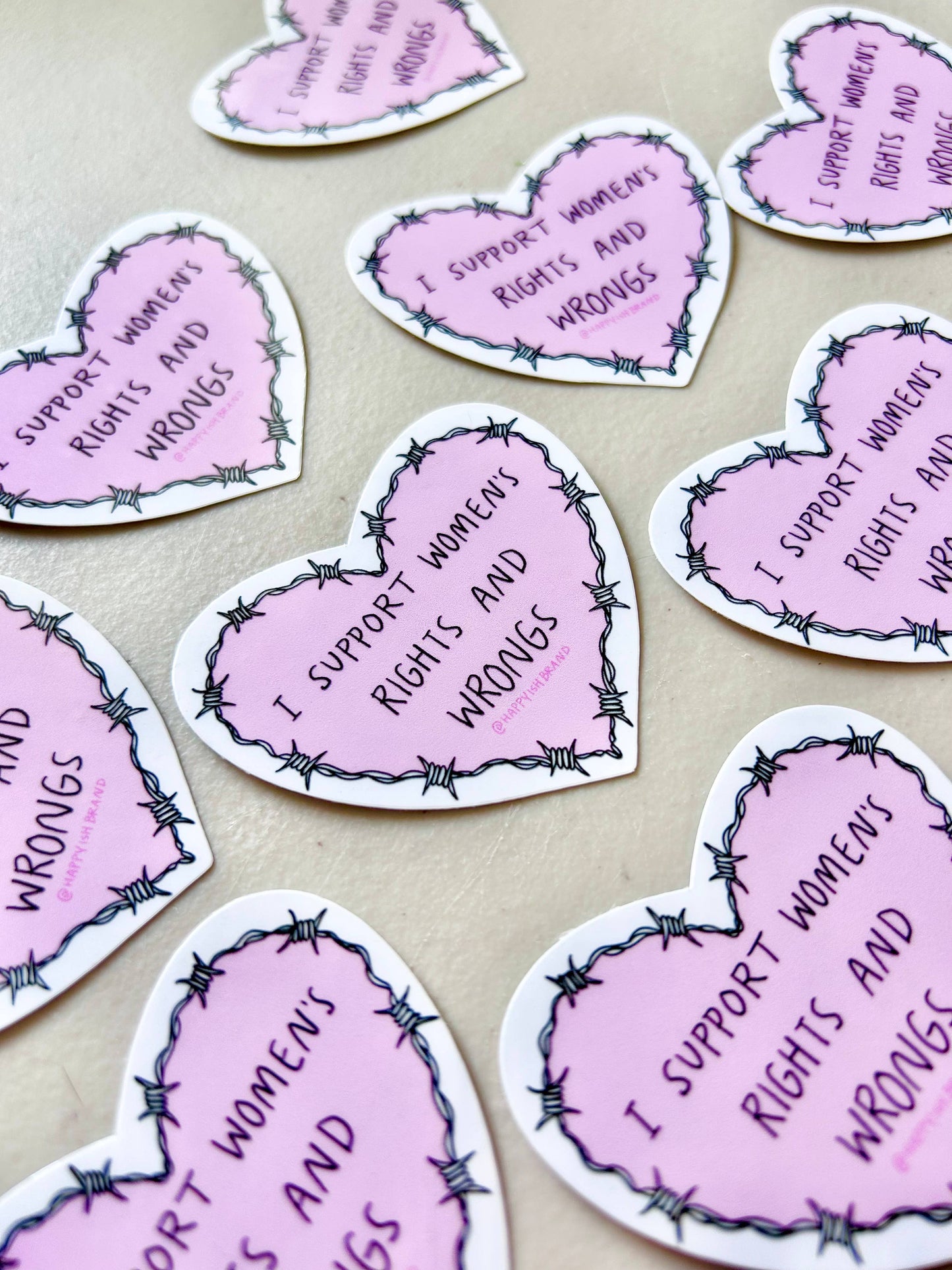 I Support Women's Rights AND Wrongs Sticker