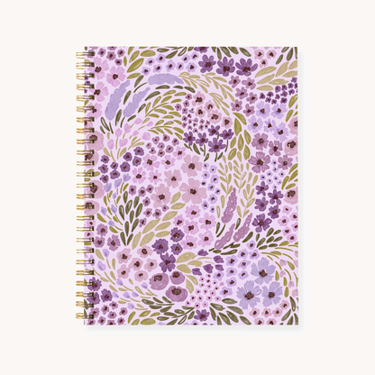 Floral 7x9 Hardcover Spiral Notebook