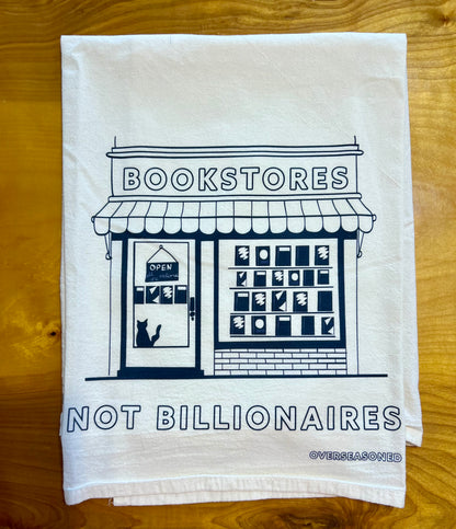 Bookstores Not Billionaires Tea Towel