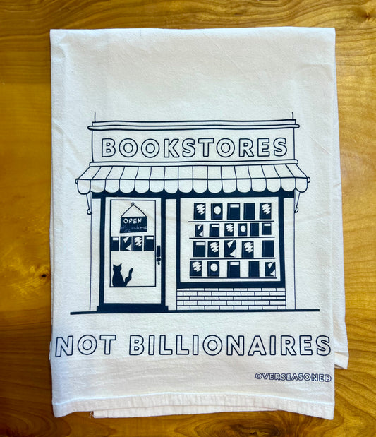 Bookstores Not Billionaires Tea Towel