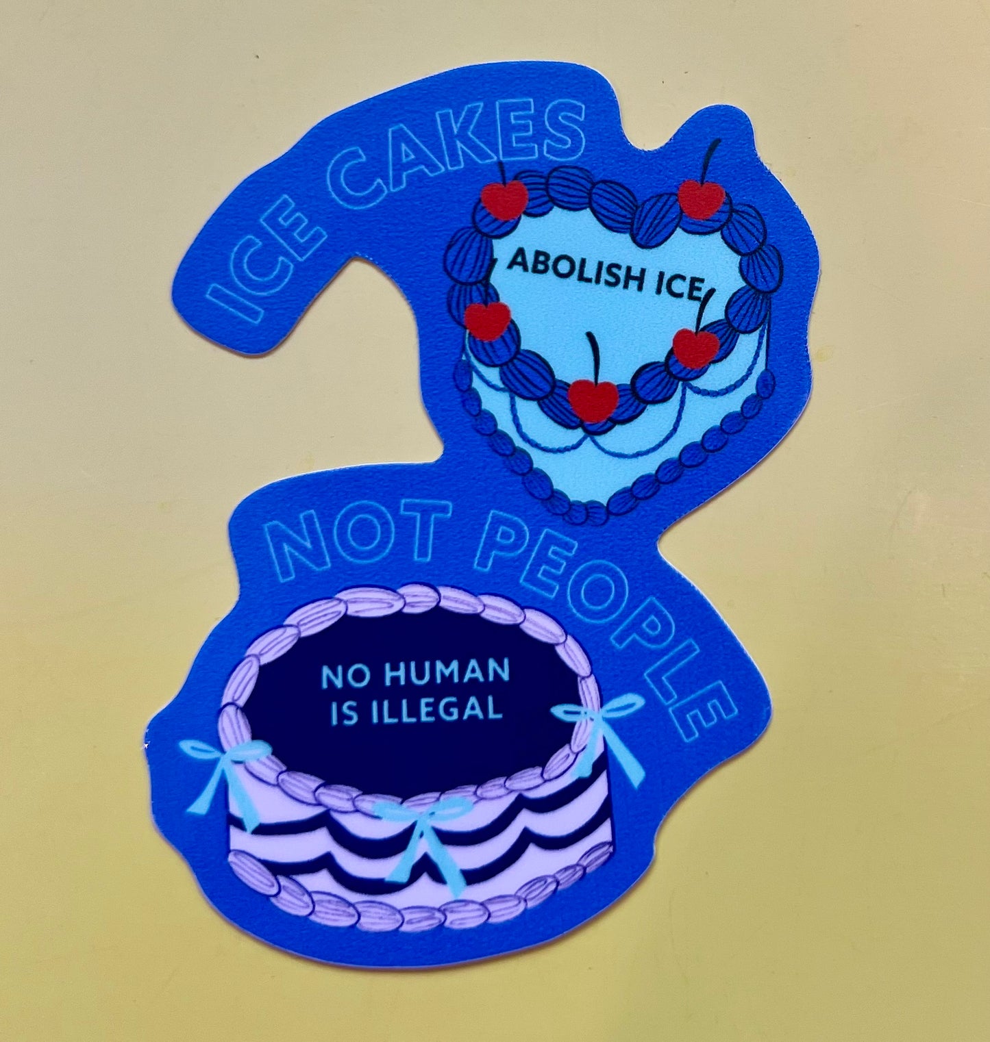 Icing Cakes Not People Sticker