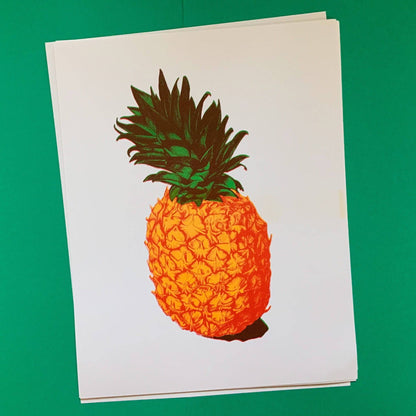 Pineapple Riso Print