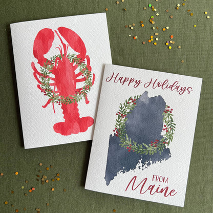 Holiday Lobster Greeting Card