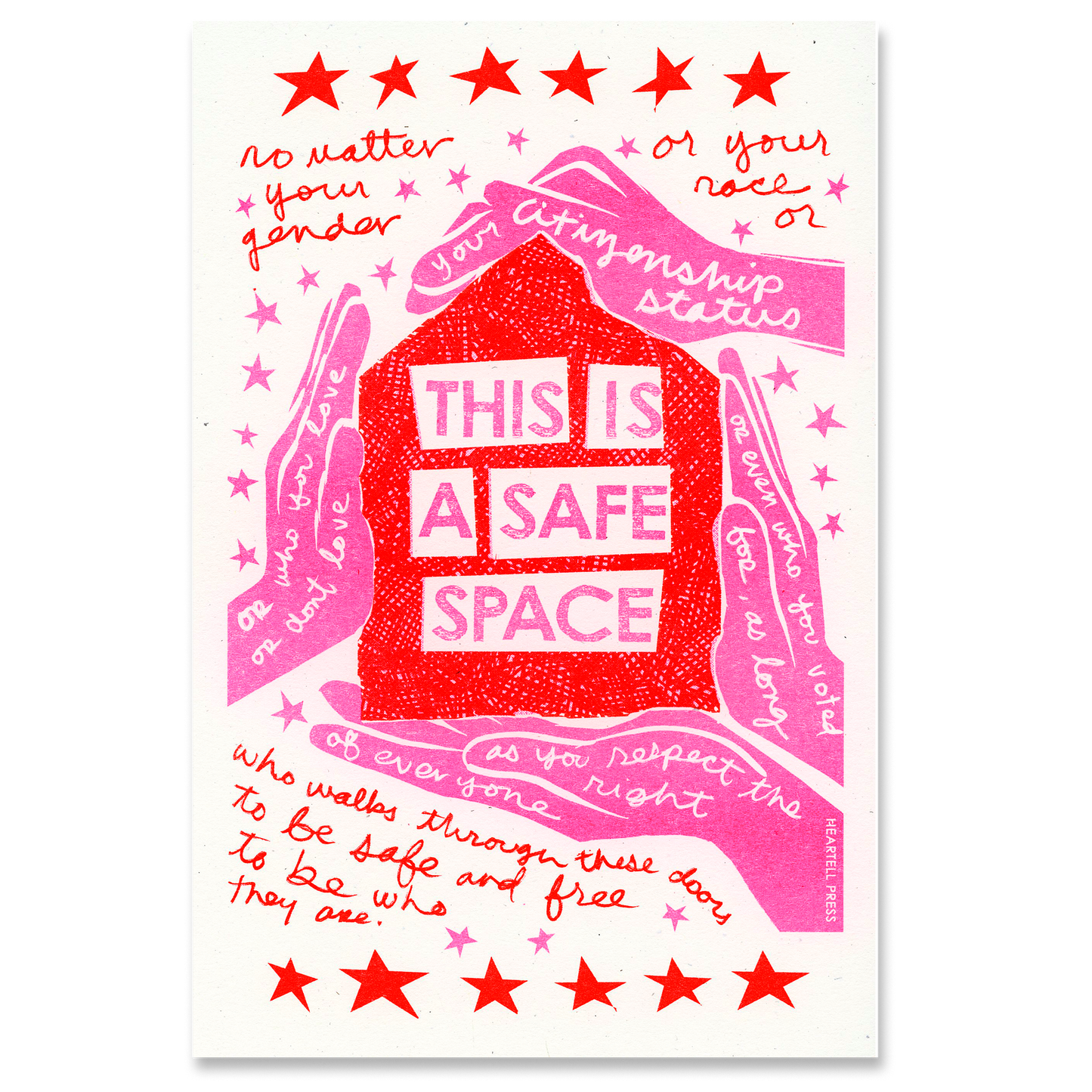 Safe Space Risograph 6x9 Art Print