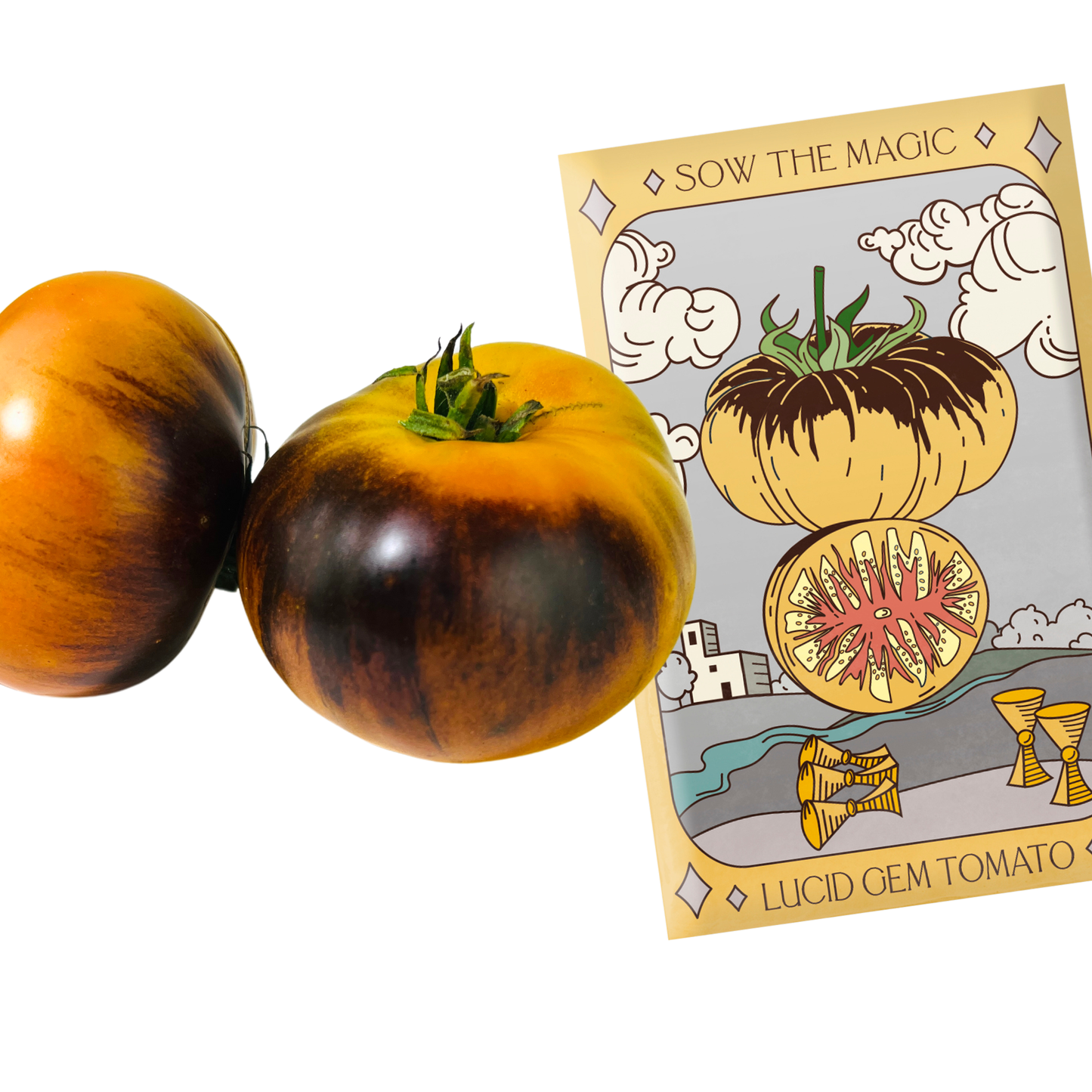 Lucid Gem Tomato Tarot Garden + Gift Seed Packet - Sow the Magic