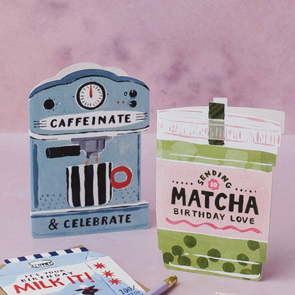 Coffee Machine Birthday Card | Sister Paper Co.
