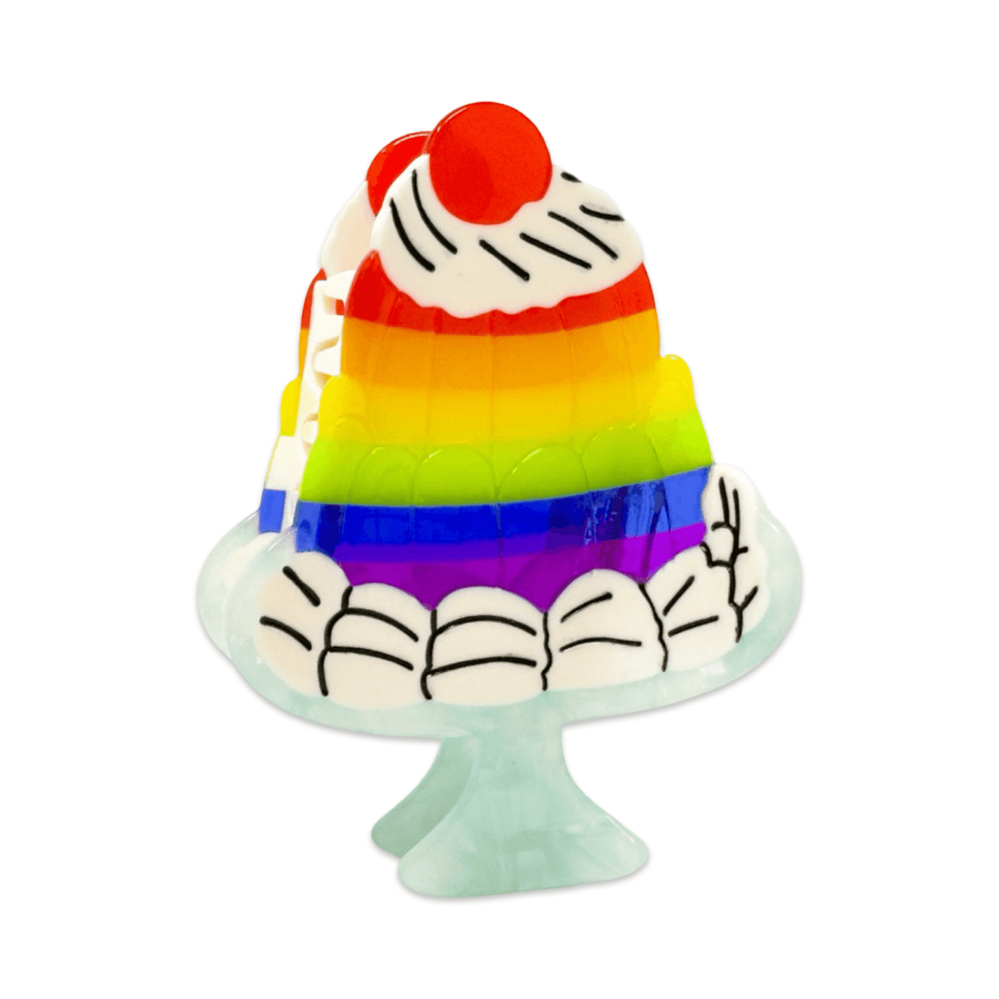 Jenny Lemons - Large Rainbow Jello Cake Hair Claw Clip