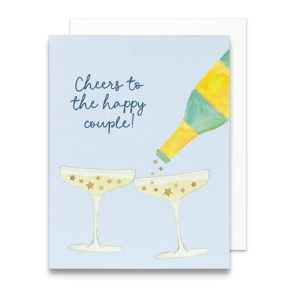 Cheers to the Happy Couple Wedding Greeting Card