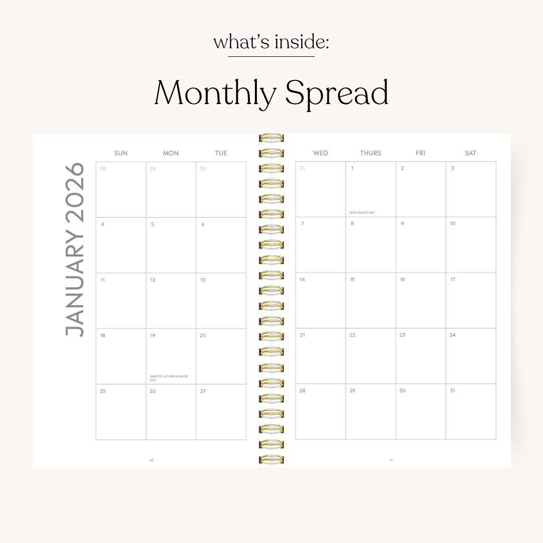 Forget Me Nots 2026 Yearly Planner: 7x9 Elyse Breanne Design