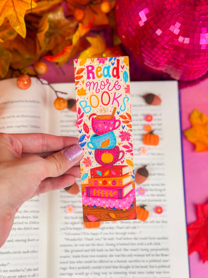 Read More Books Fall Book Stack Bookmark