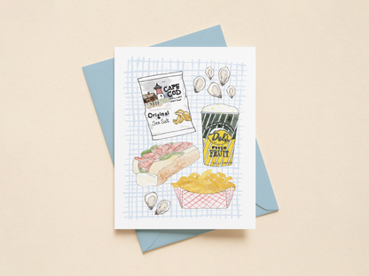 New England Summer Beach Picnic Card