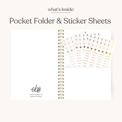 Coastal Patchwork Undated Planner: 8.5x11- Elyse Breanne Design