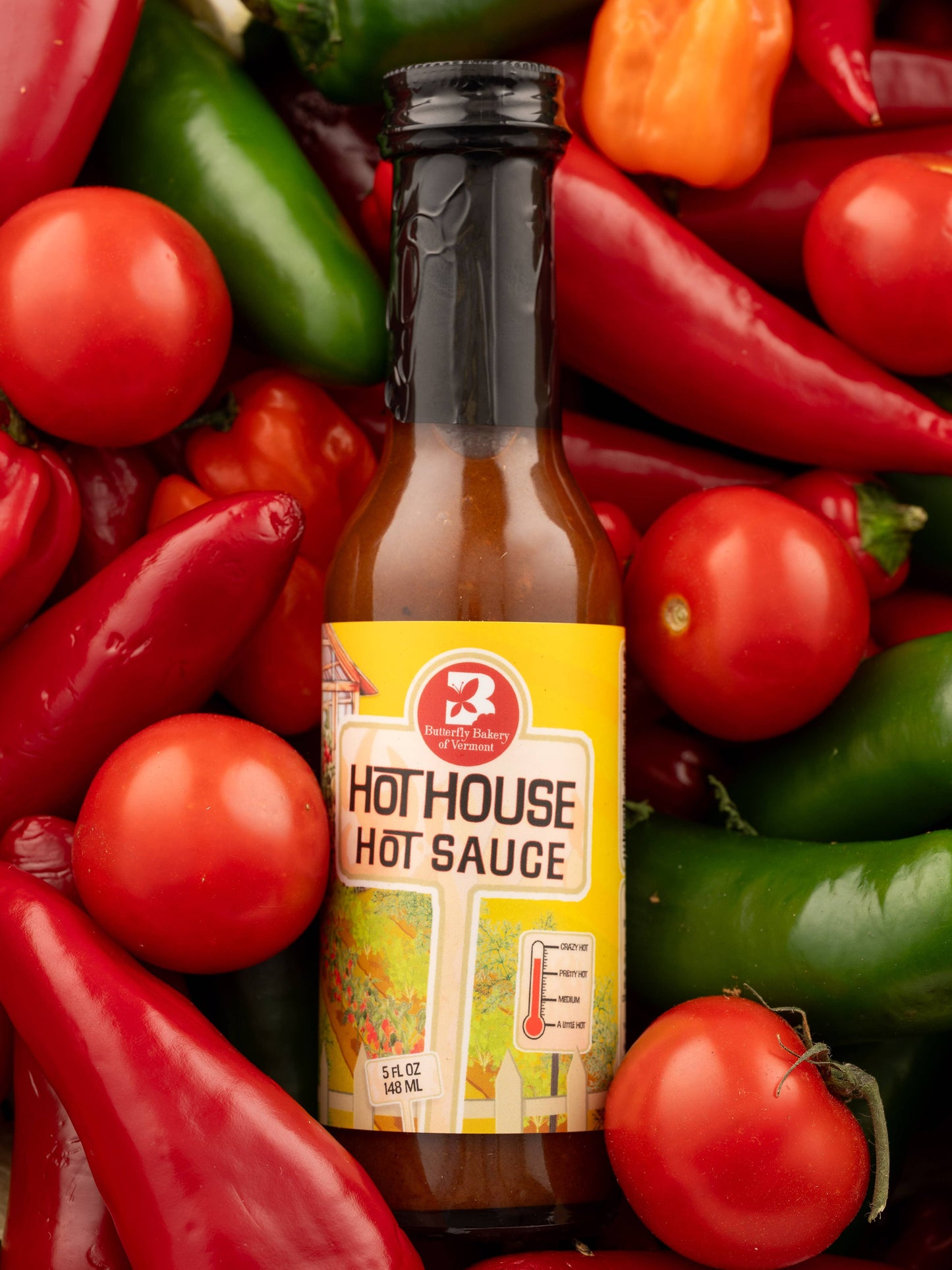 Hot House Hot Sauce- 5oz bottle-  Butterfly Bakery of Vermont