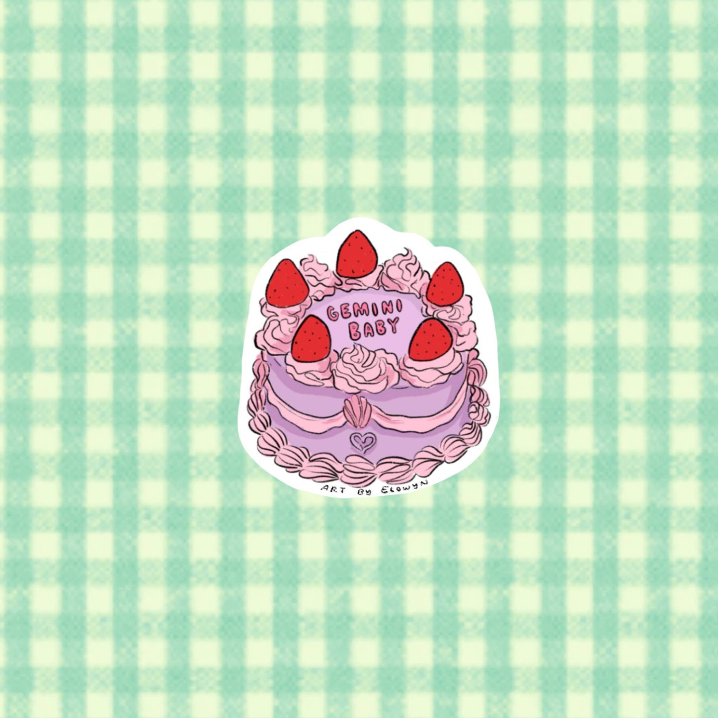 Zodiac Cake Sticker: Gemini