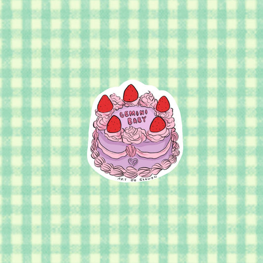 Zodiac Cake Sticker: Gemini