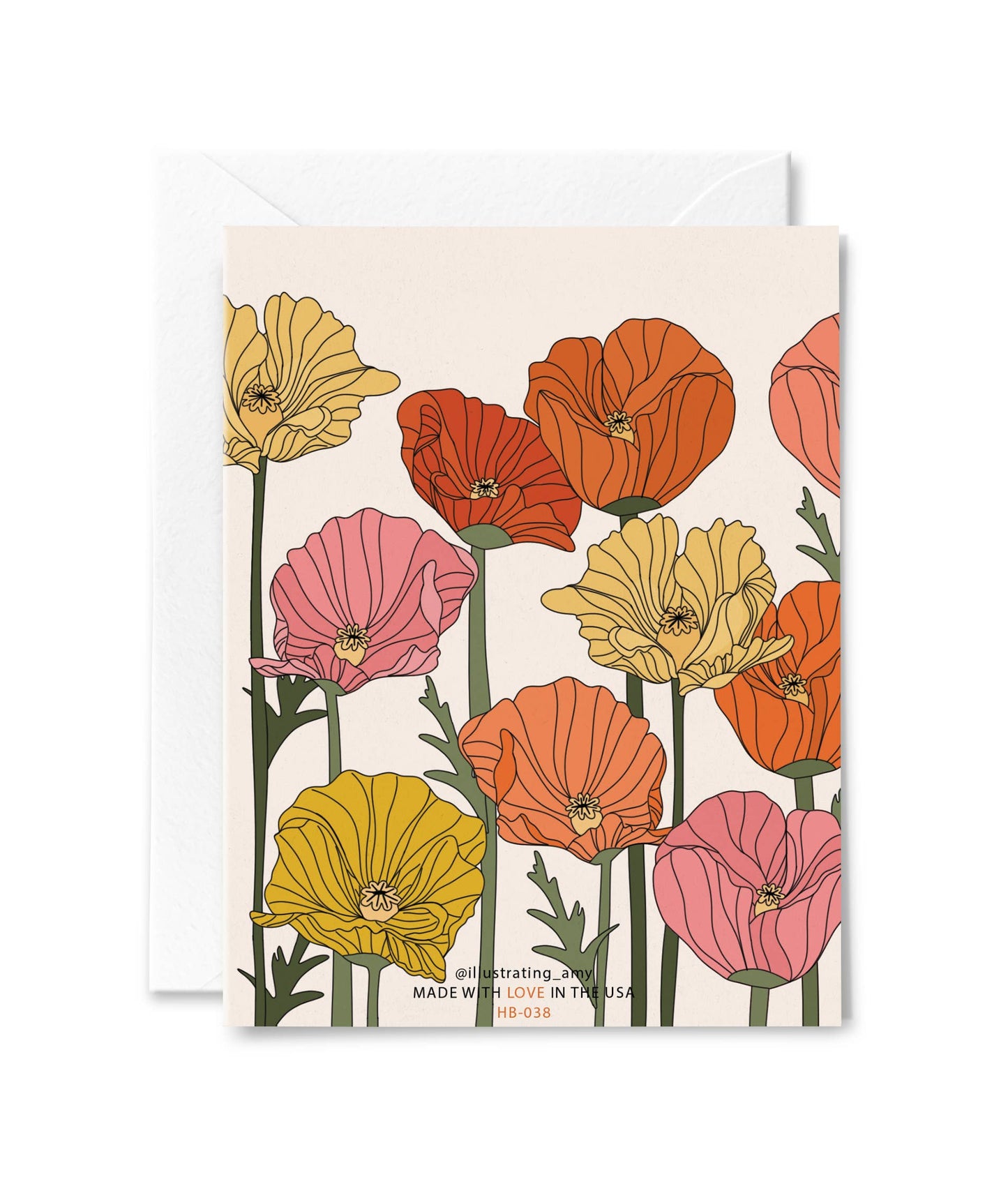 Birthday Poppies Card