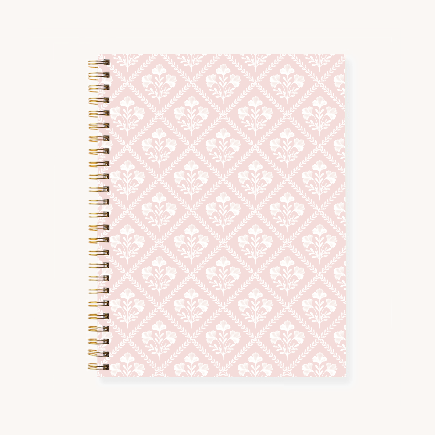 Floral 7x9 Hardcover Spiral Notebook