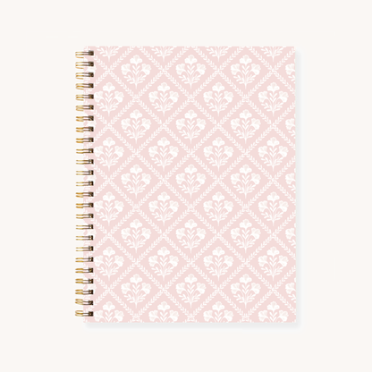 Floral 7x9 Hardcover Spiral Notebook