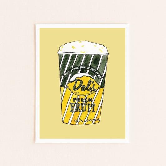 Del's Lemonade Print with Yellow Backdrop - 5"x7"
