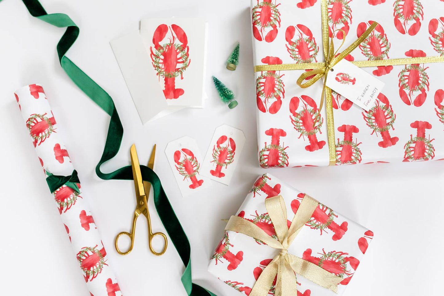 Holiday Lobster Greeting Card