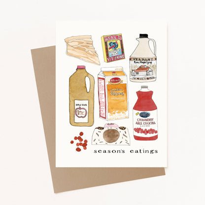 Seasonal New England Foods Card- Sarah Wormann Art