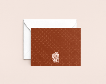 Good Luck Card, New Beginnings, Sun and Flowers Notecard