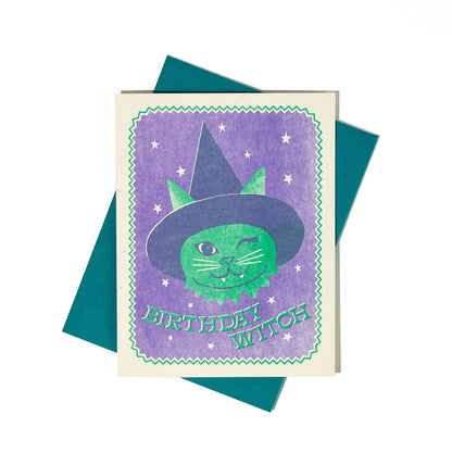 Birthday Witch - Risograph Card