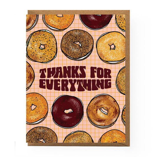 Everything Bagel Thank You Card