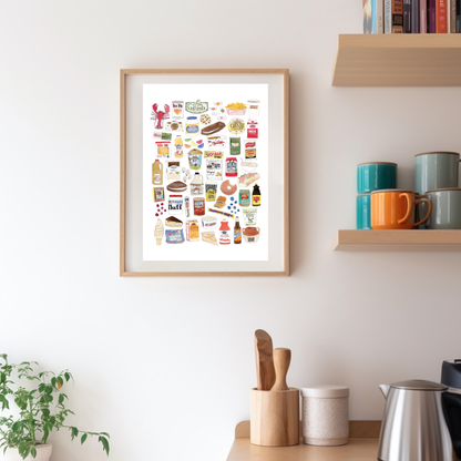 Sarah Wormann Art - New England Foods: 8"x10"