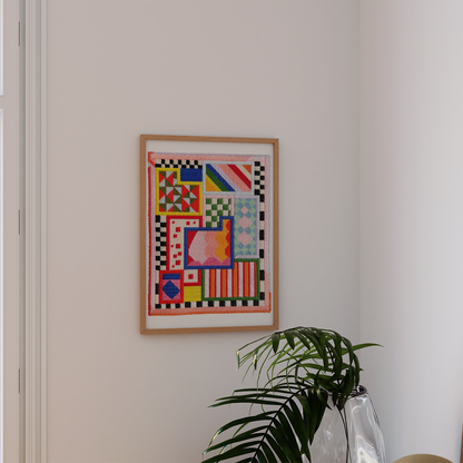 Amusant No.1 Needlepoint Art Print- Bon Femmes