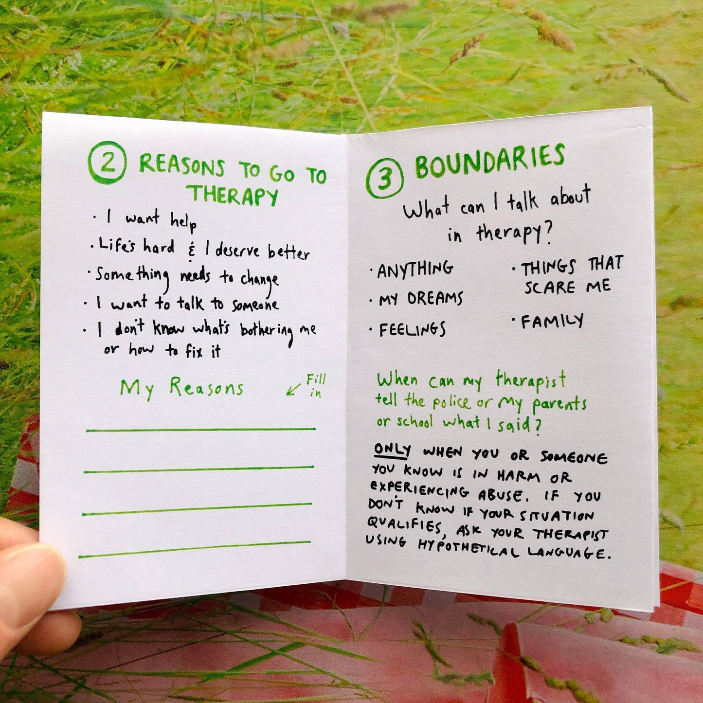 So You Want To See A Therapist Zine